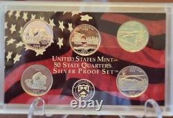 2005 US Mint Silver State Quarter Proof Set OGP with COA Excellent Condition 2005 US Mint Silver State Quarter Proof Set OGP with COA Excellent Condition