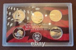 2005 US Mint Silver State Quarter Proof Set OGP with COA Excellent Condition