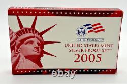 2005 United States Mint Silver Proof Set (11 Coins) 50 State Quarters