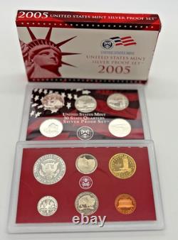 2005 United States Mint Silver Proof Set (11 Coins) 50 State Quarters