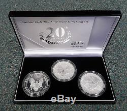 2006 20TH ANNIVERSARY SILVER EAGLE SET With REVERSE PROOF REDUCED 2/14/18 (2378)
