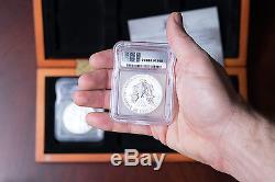 2006 20th Anniversary 1oz Silver American Eagle Proof and Reverse Proof set PR70