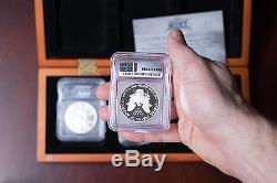 2006 20th Anniversary 1oz Silver American Eagle Proof and Reverse Proof set PR70