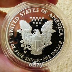 2006 3 Piece American Eagle 20th Anniversary Silver Coin Set With Reverse Proof