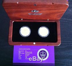 2006 50c ROYAL COLLECTION SELECTIVELY GOLD PLATED SILVER PROOF 2 COIN SET
