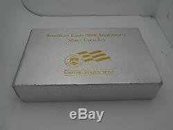 2006 AMERICAN EAGLE 20TH ANNIVERSARY SILVER 3 COIN SET REVERSE PROOF With BOX COA