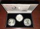 2006 American Eagle 20th Anniversary Silver Proof Set 3 Coin Set With Box & Coa