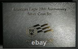 2006 American Eagle 20th Anniversary Silver Coin Set 3 Coins With Box