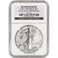 2006-P American Silver Eagle Reverse Proof $1 NGC PF70 20th Anniversary Set