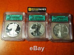 2006 P Reverse Proof Silver Eagle Icg W Sp70 W Pr70 P Rp70 20th Anniversary Set