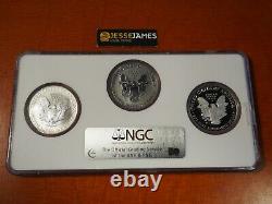 2006 P Reverse Proof Silver Eagle Ngc Pf69 Ms69 Pf69 20th Anniversary Set Multi