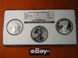 2006 P Reverse Proof Silver Eagle Ngc Pf70 Ms70 Pf70 20th Anniversary Set Multi