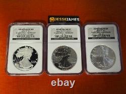 2006 P Reverse Proof Silver Eagle Ngc Pf70 Ms70 Pf70 20th Anniversary Set W