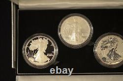 2006 Reverse Proof Silver Eagle 3 Coin 20th Anniversary Set W Box/coa