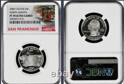 2006-S 10-coin Silver Proof Set NGC Graded PF69 Ultra Cameo Cable Car label