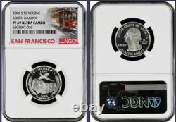 2006-S 10-coin Silver Proof Set NGC Graded PF69 Ultra Cameo Cable Car label