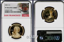 2006-S 10-coin Silver Proof Set NGC Graded PF69 Ultra Cameo Cable Car label