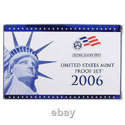2006 S Proof Set 10 Pack Nice Original Boxes & COAs US Mint 100 Coin Lot