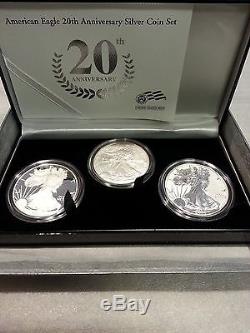 2006 Silver American Eagle -20th Anniversary Set withReverse Proof