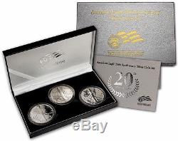 2006 Silver Eagle 20th Anniversary 3-Coin Set Reverse Proof, from Original Owner
