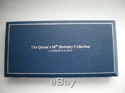 2006 The Queens 80th Birthday Collection In Silver Proof 13 Coin Set