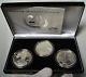 2006-w 3 Coin American Silver Eagle 20th Anniversary Set With Reverse Proof Rp Ase