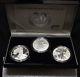 2006-w 3-coin Proof Silver Eagle Set (20th Anniversary, Withbox & Coa)