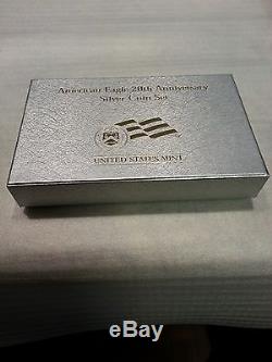 2006-W (3 coin) Silver American Eagle -20th Anniversary Set withReverse Proof