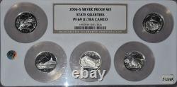 2006-s Silver Proof Set State Quarters Pf 69 Ultra Cameo Ngc Graded