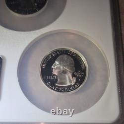 2006-s Silver Proof Set State Quarters Pf 69 Ultra Cameo Ngc Graded