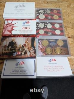 2007-S US Mint Silver Proof Set 14 Coins with COA & OGP 90% Silver