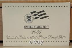 2007 S U. S. Mint Silver Proof Set with OGP & COA