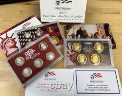 2007-S U. S. Silver Proof Set 14 Coin Set In Boxes with COA & Outer Sleeve