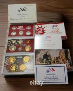 2007 Silver Proof Set U. S. Mint Original Government Packaging OGP COA Very Nice