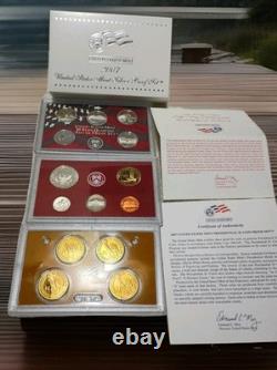 2007 US Mint Silver Proof Set 1.34 Troy Oz Silver 14 Piece Coins, Box & COA