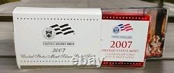 2007 US Mint Silver Proof Set 1.34 Troy Oz Silver 14 Piece Coins, Box & COA