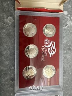 2007 United States Mint 14 Coin Set with Silver Proof 5 state Quarters