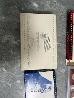 2007 United States Mint 14 Coin Set with Silver Proof 5 state Quarters
