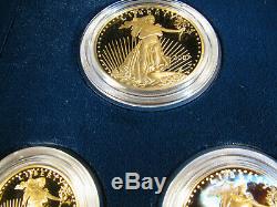 2007 W American Gold Eagle 4 Coin Proof Set w Box COA Platinum Silver Palladium
