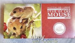 2008 Australia Lunar II Year of the Mouse Silver Proof 3-coin set 1Oz 1/2Oz 2Oz