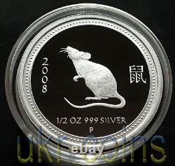 2008 Australia Lunar I Year of the Mouse Silver Proof 3-coin set 1 Oz 1/2 Oz 2Oz