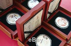 2008 CHINA 10 YUAN Beijing Olympics Silver Proof Coin Set 4 X 1oz. 999 Silver