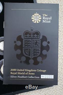 2008 Emblems of Britain silver proof, Shield of Arms piedfort silver proof sets