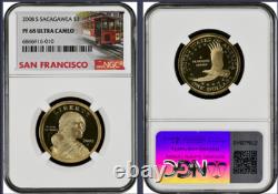 2008-S 14-coin Silver Proof Set NGC Graded PF68 Ultra Cameo Cable Car label