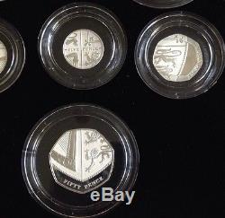 2008 Silver Proof Piedfort Royal Mint 7 Coin Set