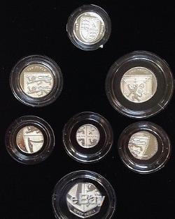 2008 Silver Proof Piedfort Royal Mint 7 Coin Set