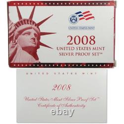 2008 Silver Proof Set U. S. Mint Original Government Packaging OGP COA