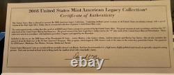 2008 US Mint American Legacy Collection-OGP withCOA-15 Proof Coins