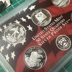 2008 U. S. Mint 50 State Quarters Silver Proof Set