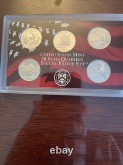 2008 United States Mint Silver Proof Set, COA, Box, 14 Coins